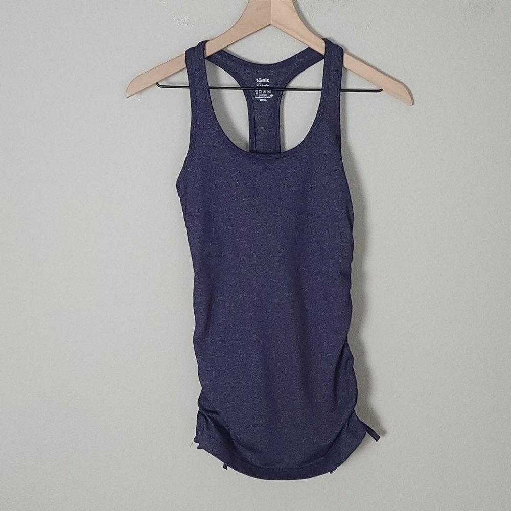 Tonic Racerback Ruched Side Athletic Tank Top